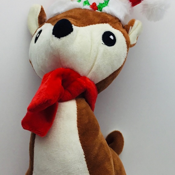 Reindeer Plush Deer Caress Soft Pets Christmas Holiday Pet Toy New - Picture 2 of 4